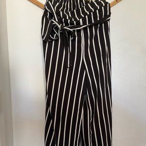 Black and White Stripped Trousers